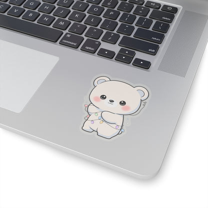 Kawaii Polar Bear Sticker for Cozy Desk Decor