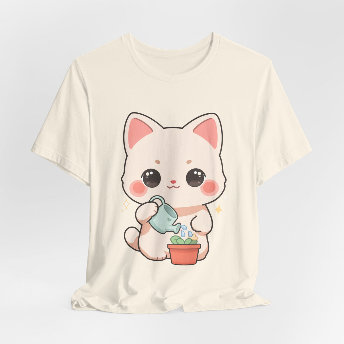 Kawaii Cat Gardening T-Shirt for Plant Lovers