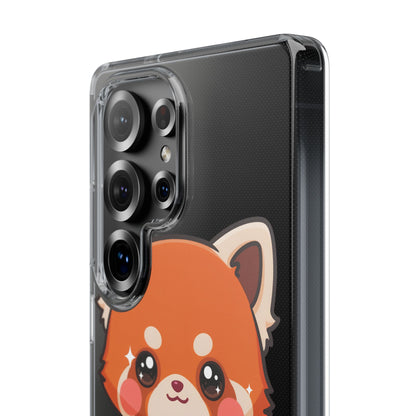 Red Panda Sushi Phone Case, Cute Kawaii Clear Case