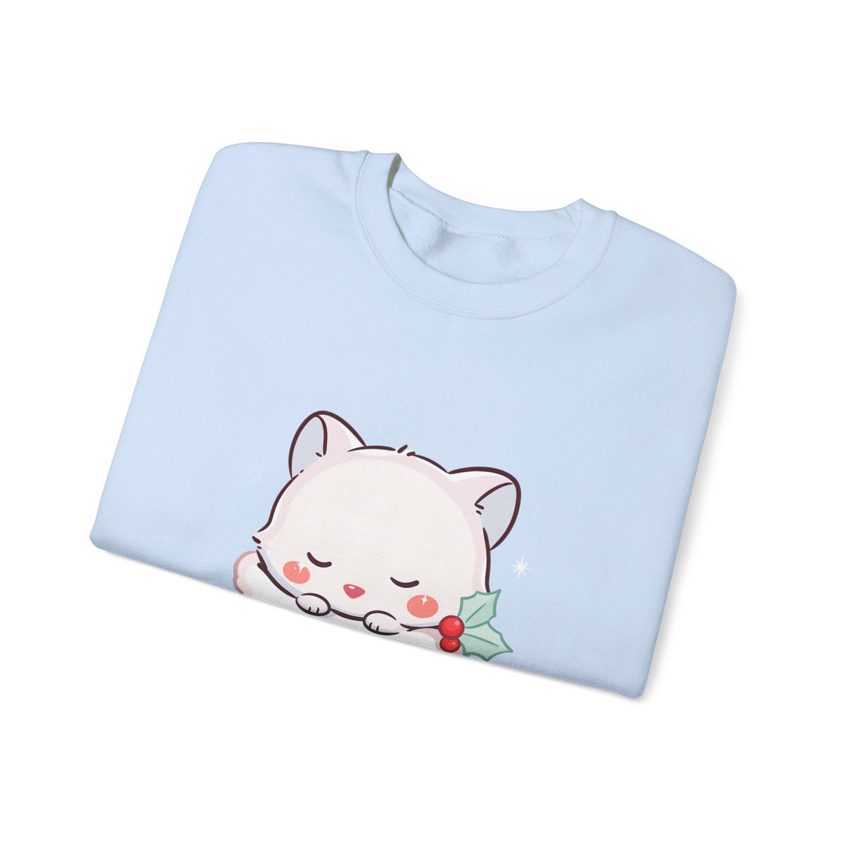 Christmas Fox Sweatshirt, Kawaii Stocking Arctic Fox Gift