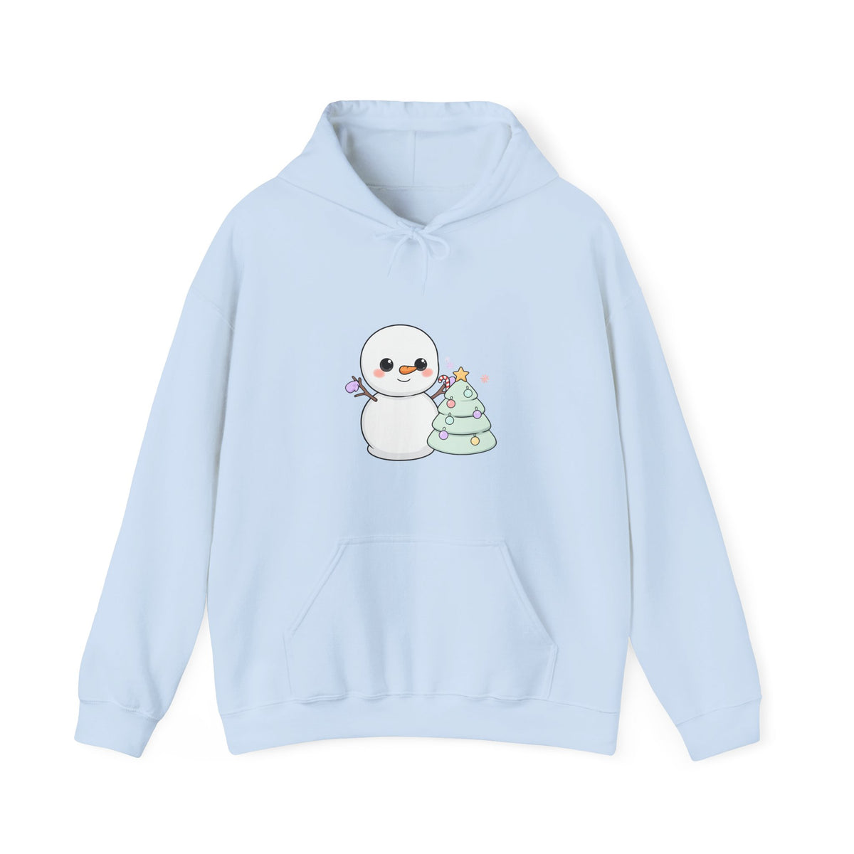 Kawaii Christmas Snowman Hoodie for Cute Holiday Cheer
