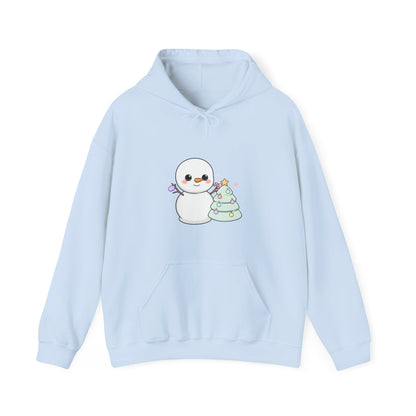 Kawaii Christmas Snowman Hoodie for Cute Holiday Cheer