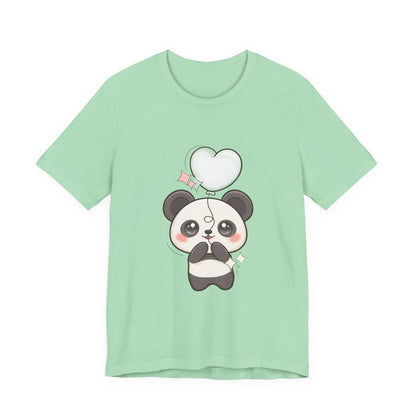Kawaii Panda T-Shirt with Floating Balloon