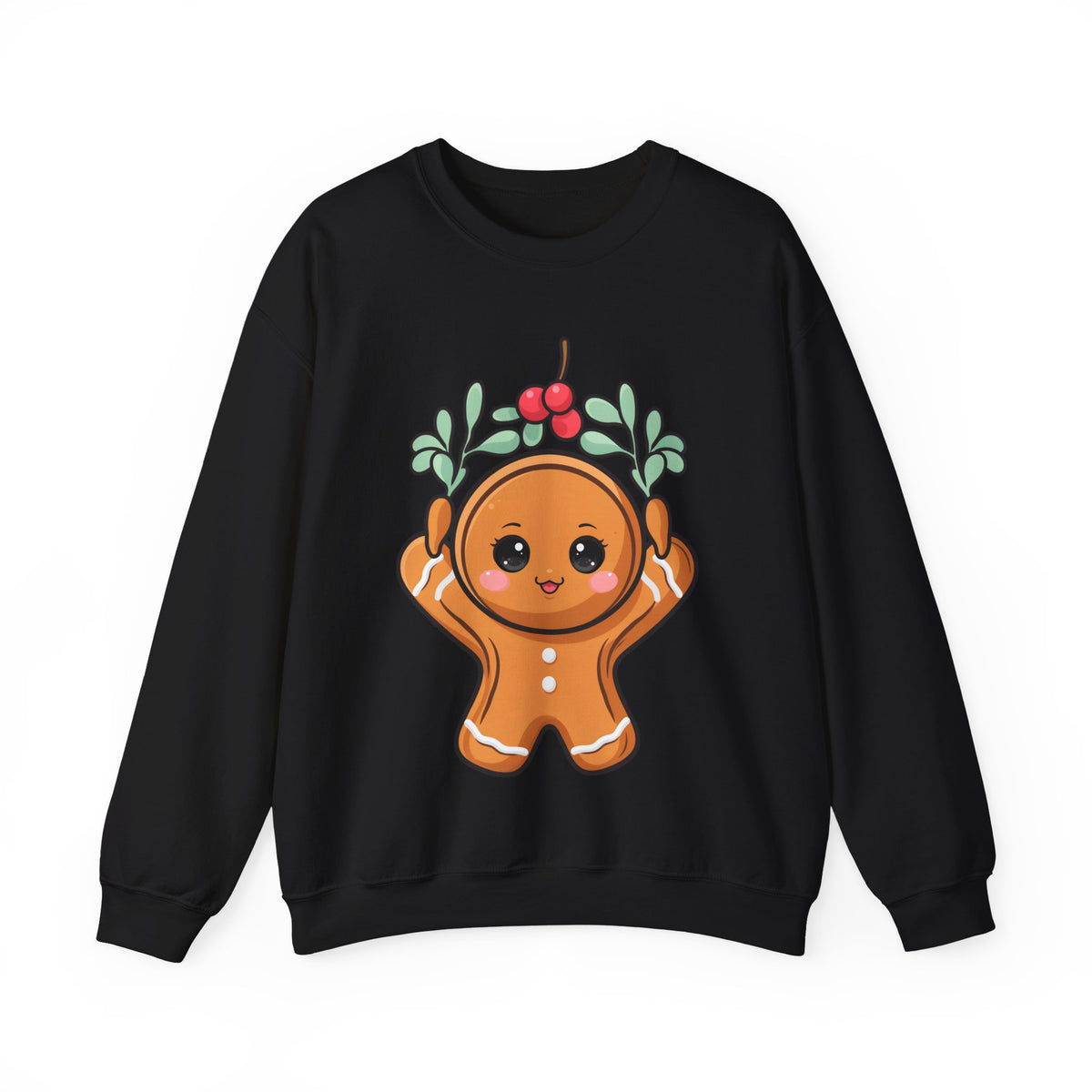 Kawaii Gingerbread Sweatshirt, Cute Christmas Crewneck
