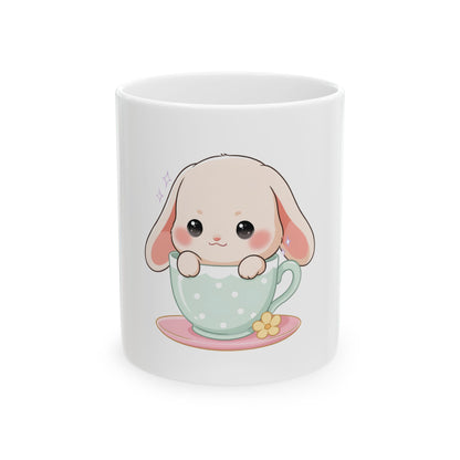 Kawaii Bunny Ceramic Mug for Sweet Desk Moments