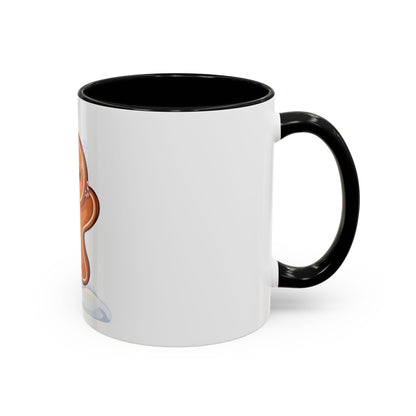 Kawaii Gingerbread Man Accent Coffee Mug for Winter Cheer