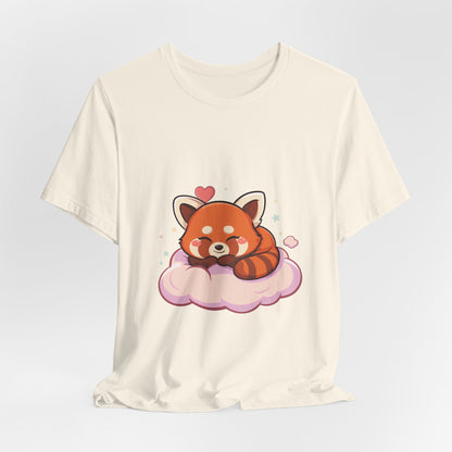 Kawaii Red Panda T-Shirt, Cute Sleeping Animal Tee