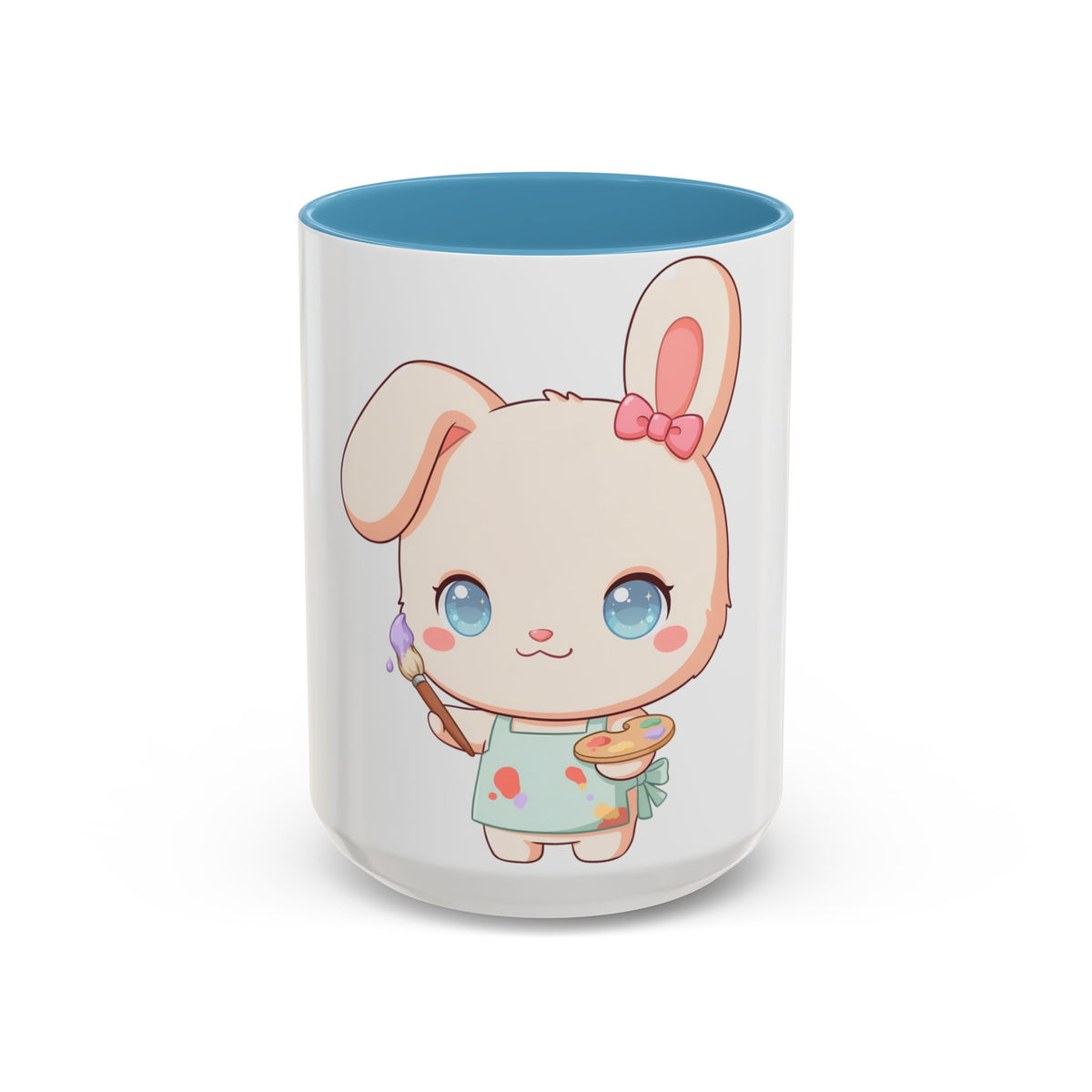 Kawaii Bunny Coffee Mug for Artists and Cute Art Lovers