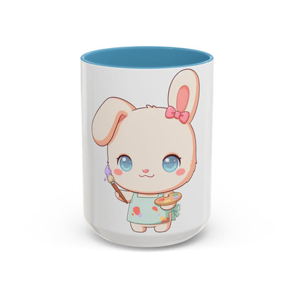 Kawaii Bunny Coffee Mug for Artists and Cute Art Lovers