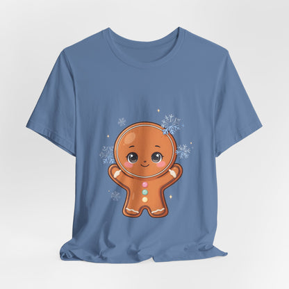 Kawaii Gingerbread Man T-Shirt for a Cozy Christmas Mood