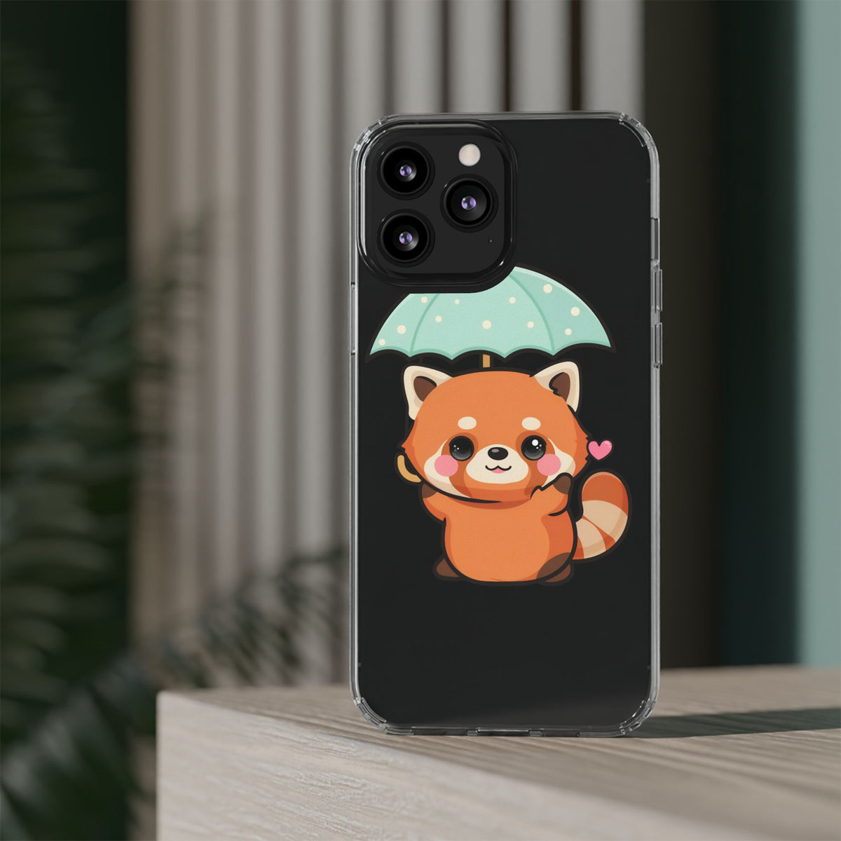 Kawaii Red Panda Clear Impact-Resistant Case