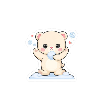 Kawaii Polar Bear Sticker for Laptops and Journals