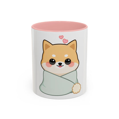 Kawaii Shiba Inu Accent Coffee Mug for Cozy Moments