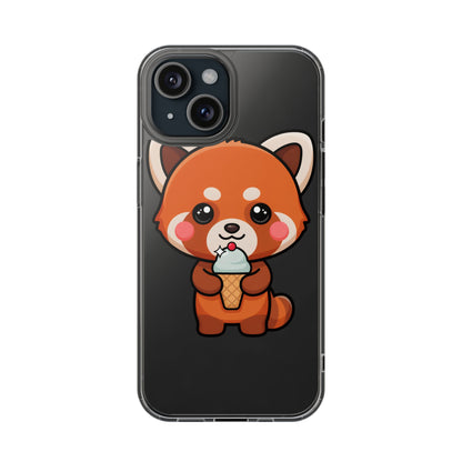 Kawaii Red Panda Phone Case with Ice Cream