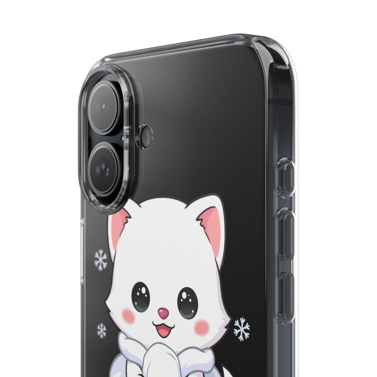 Kawaii Arctic Fox Phone Case, Cute Snow Day Gift
