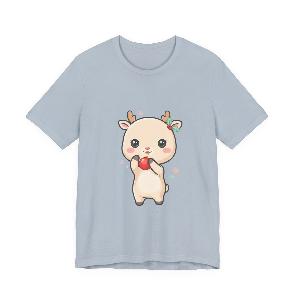 Kawaii Reindeer Christmas T-Shirt for Cute Holiday Style