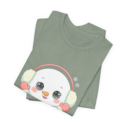Kawaii Snowman T-Shirt for Cute Winter Style