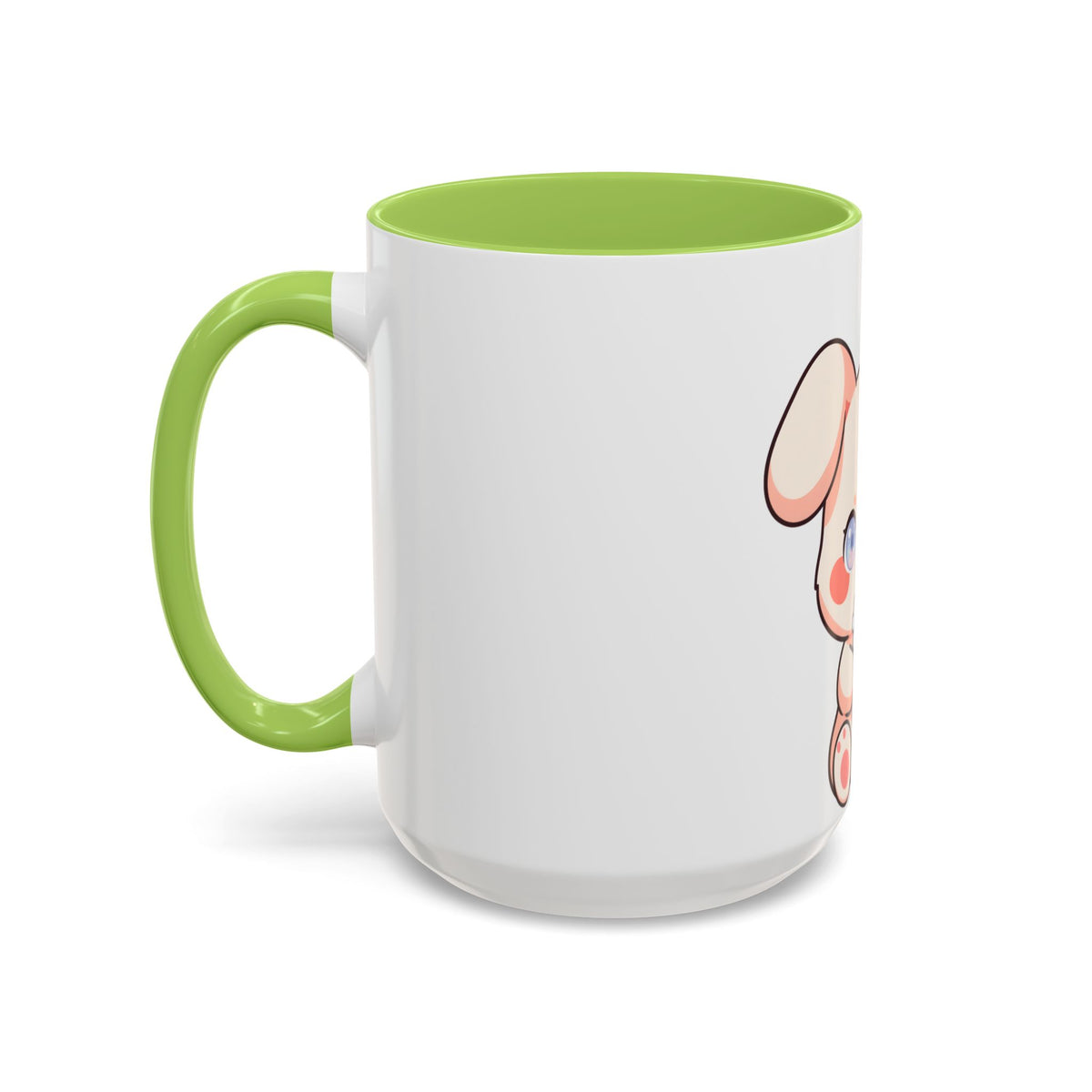 Kawaii Bunny Coffee Mug, Cute Latte Lover Accent Mug