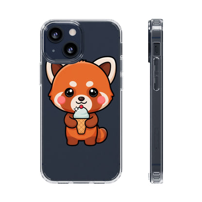 Kawaii Red Panda Phone Case with Ice Cream