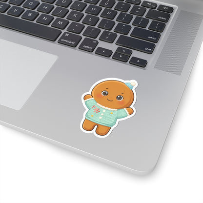 Christmas Gingerbread Sticker, Kawaii Holiday Gift