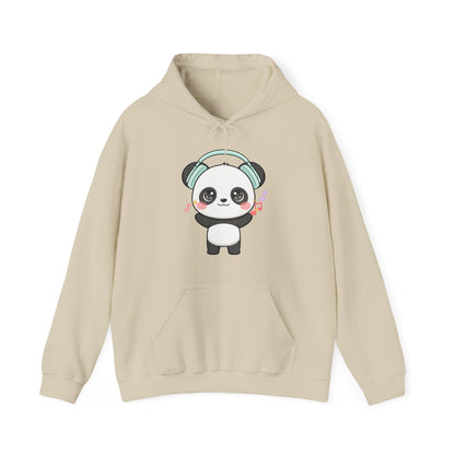 Kawaii Panda Hoodie, Cute Music Lover Sweatshirt