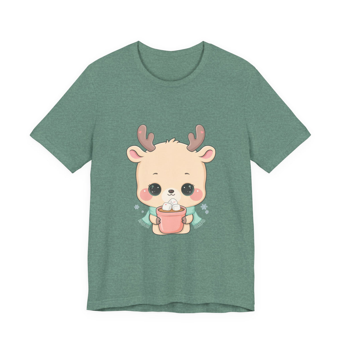 Kawaii Reindeer T-Shirt for Cozy Cocoa Season