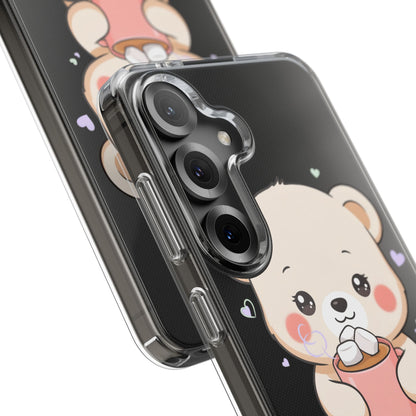 Kawaii Polar Bear Phone Case with Hot Cocoa