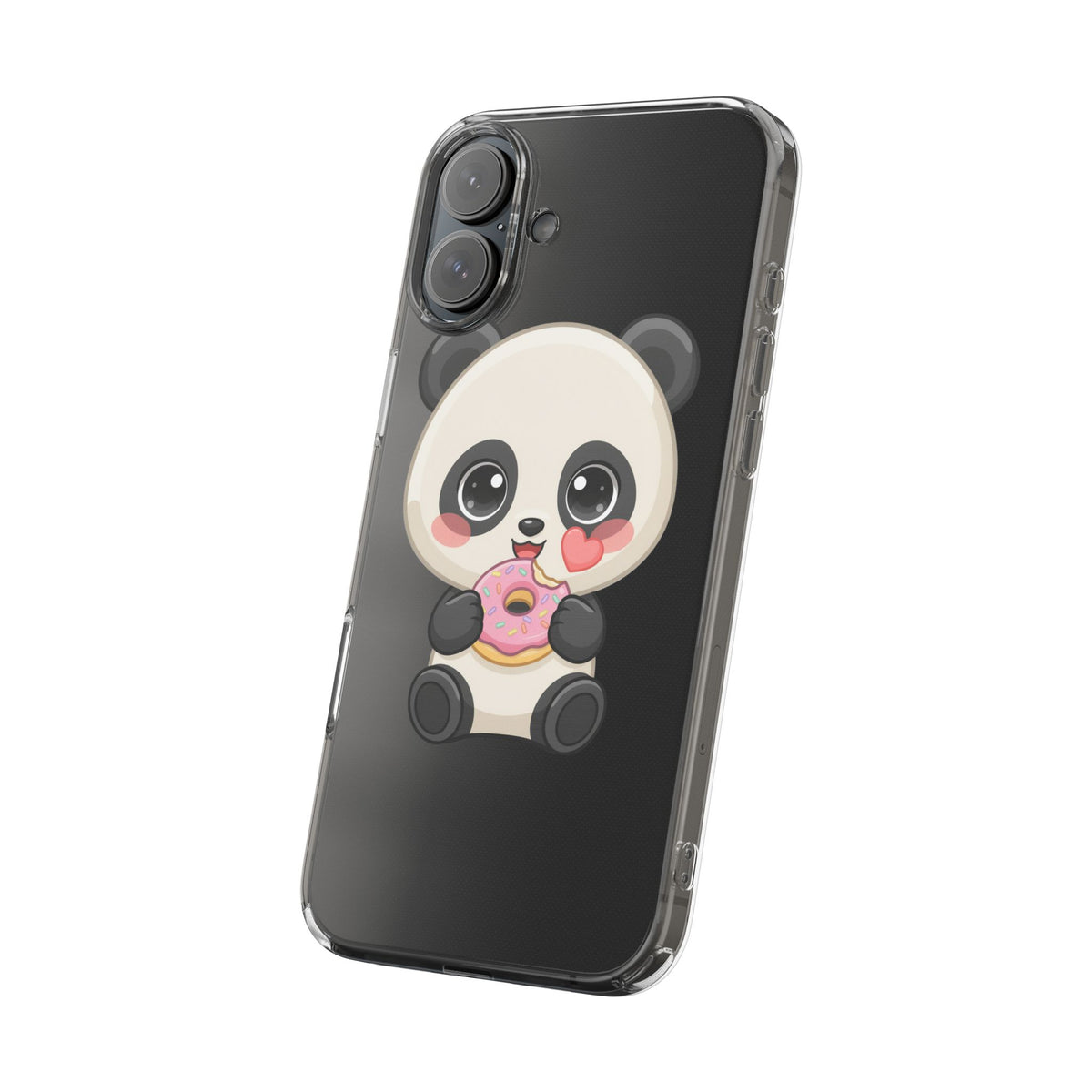 Kawaii Panda Phone Case with Donut