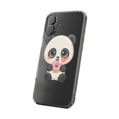 Kawaii Panda Phone Case with Donut