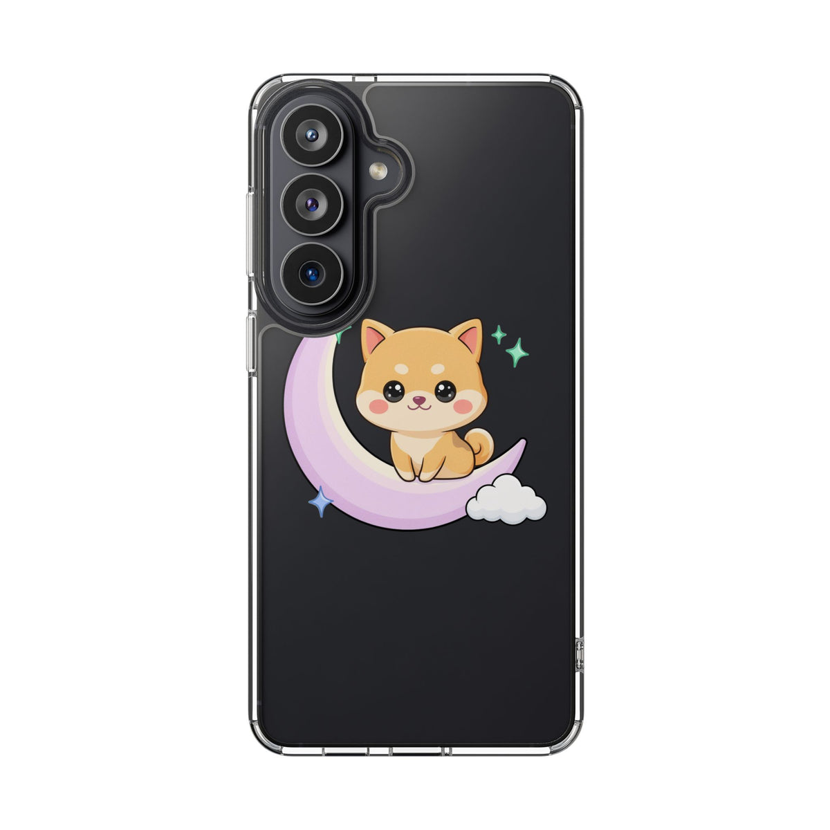Kawaii Shiba Inu Phone Case – Crescent Moon Cutie