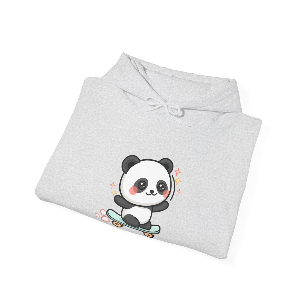 Kawaii Skateboard Panda Hoodie, Cute Chibi Animal Sweatshirt