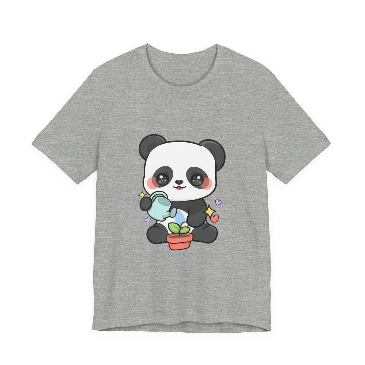 Kawaii Panda T-Shirt, Cute Plant Lover Gift