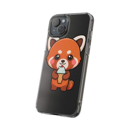 Kawaii Red Panda Phone Case with Ice Cream