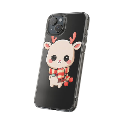 Christmas Reindeer Phone Case, Cute Kawaii Holiday Gift