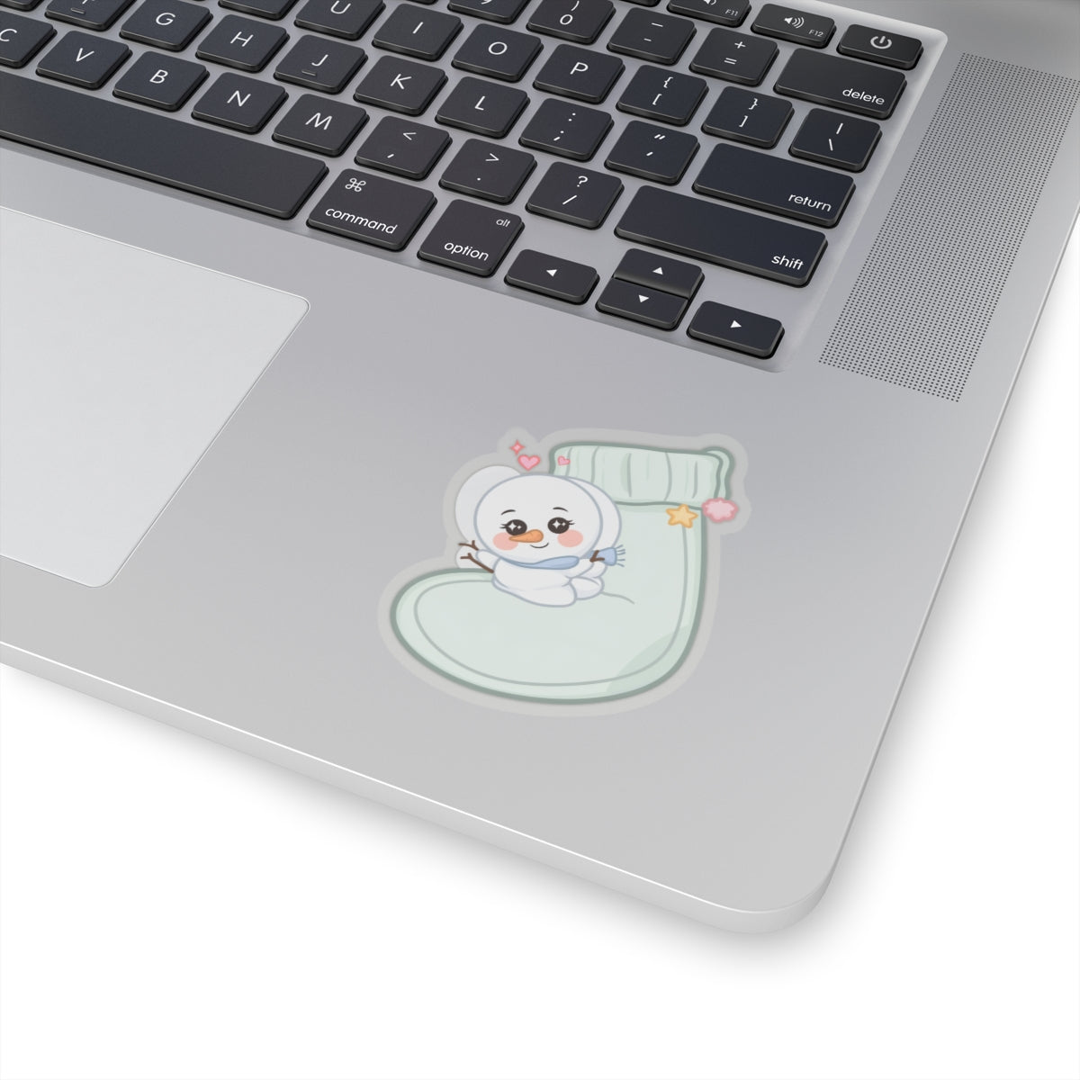 Kawaii Snowman Christmas Sticker for Cozy Holiday Cheer
