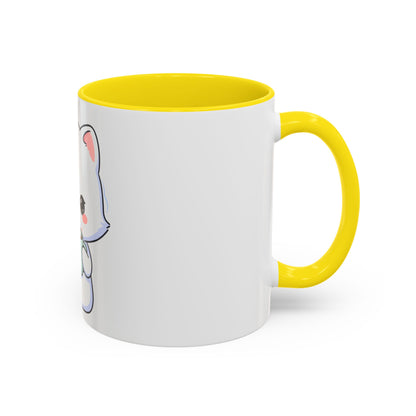 Kawaii Arctic Fox Mug – Cute Cocoa Lover Accent Coffee Mug