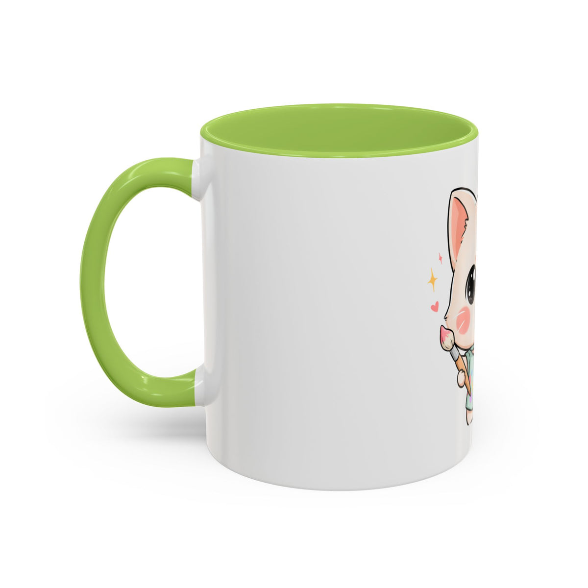 Kawaii Cat Artist Accent Coffee Mug