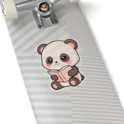 Reading Panda Sticker – Cute Kawaii Book Lover Decal