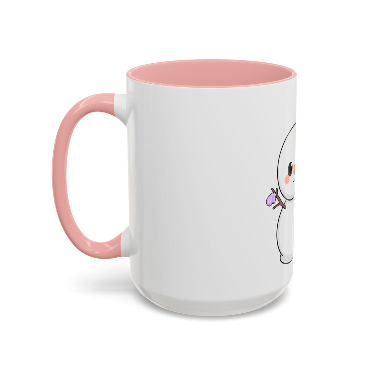 Kawaii Snowman Christmas Mug, Accent Coffee Mug