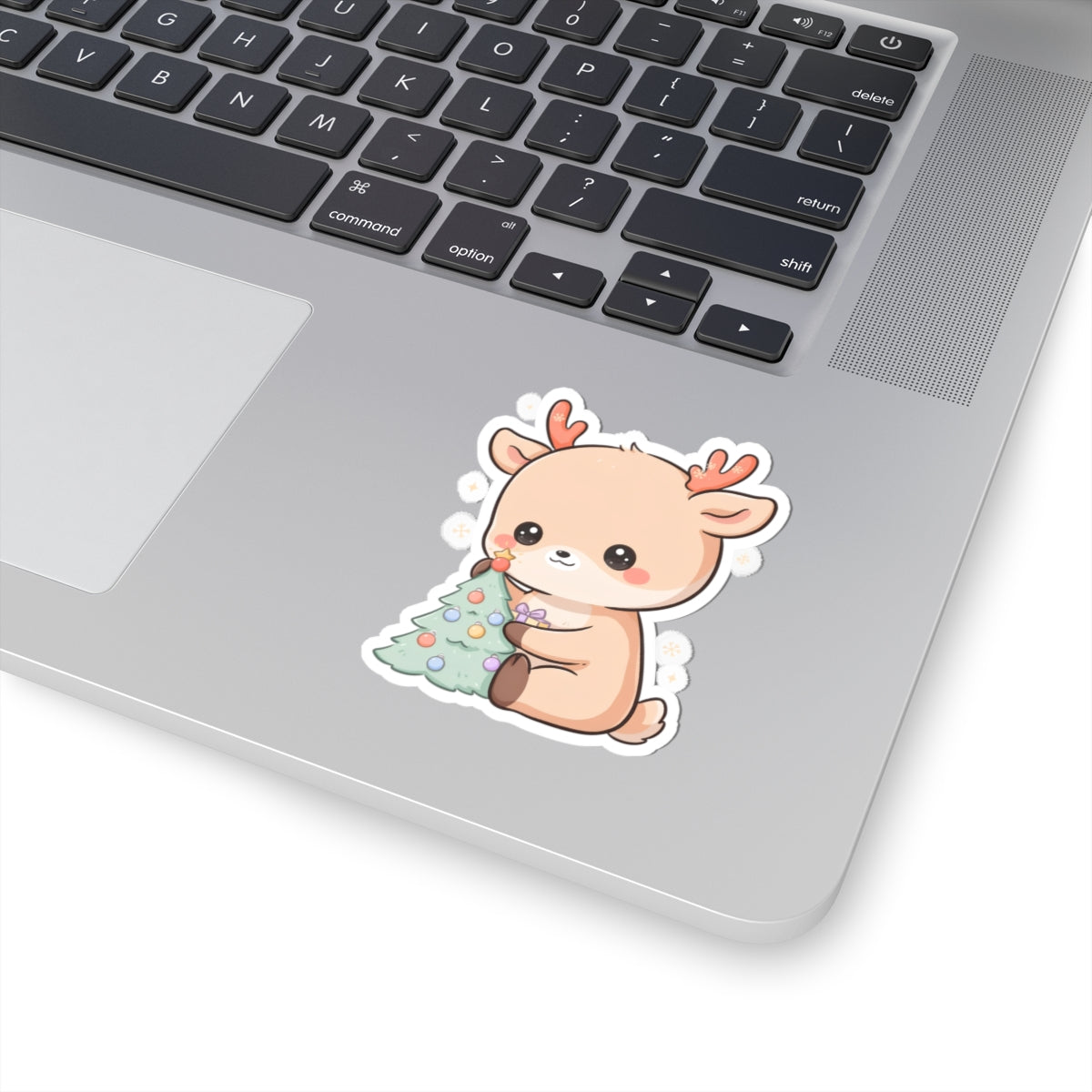 Kawaii Christmas Reindeer Kiss-Cut Sticker