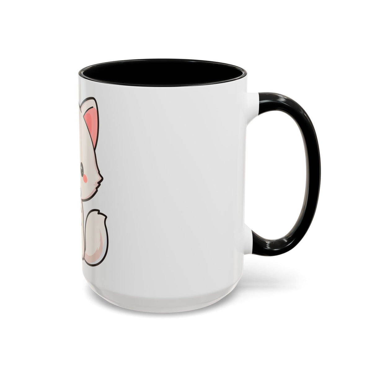 Kawaii Arctic Fox Christmas Accent Coffee Mug