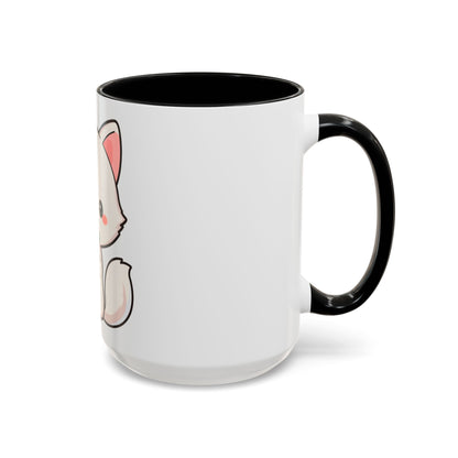 Kawaii Arctic Fox Christmas Accent Coffee Mug