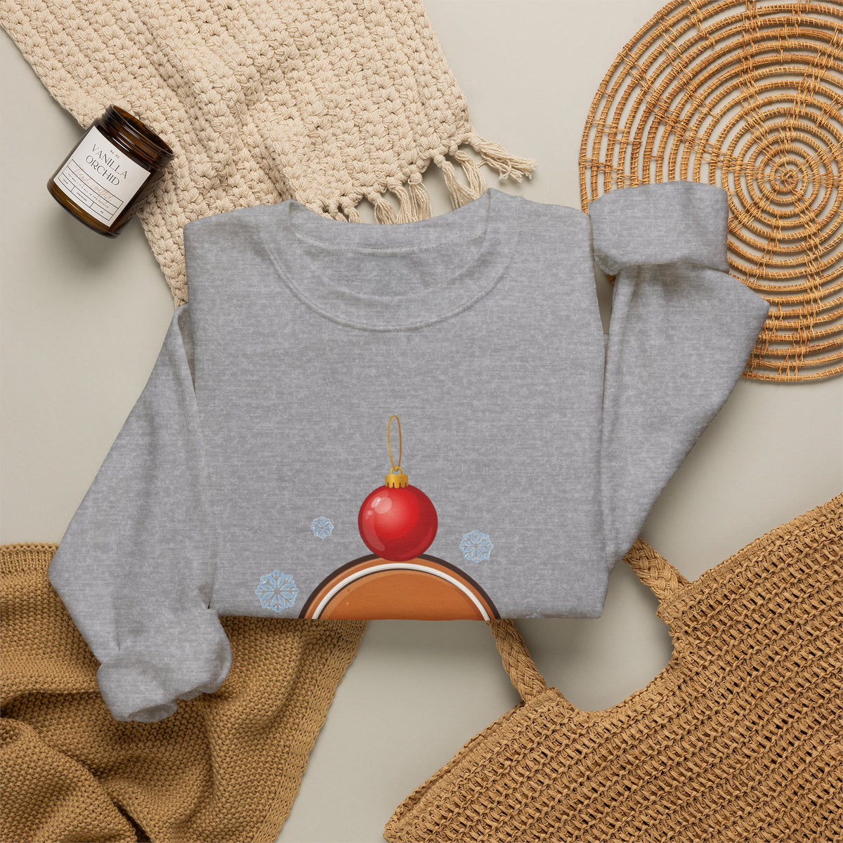 Gingerbread Christmas Sweatshirt, Cute Holiday Crewneck