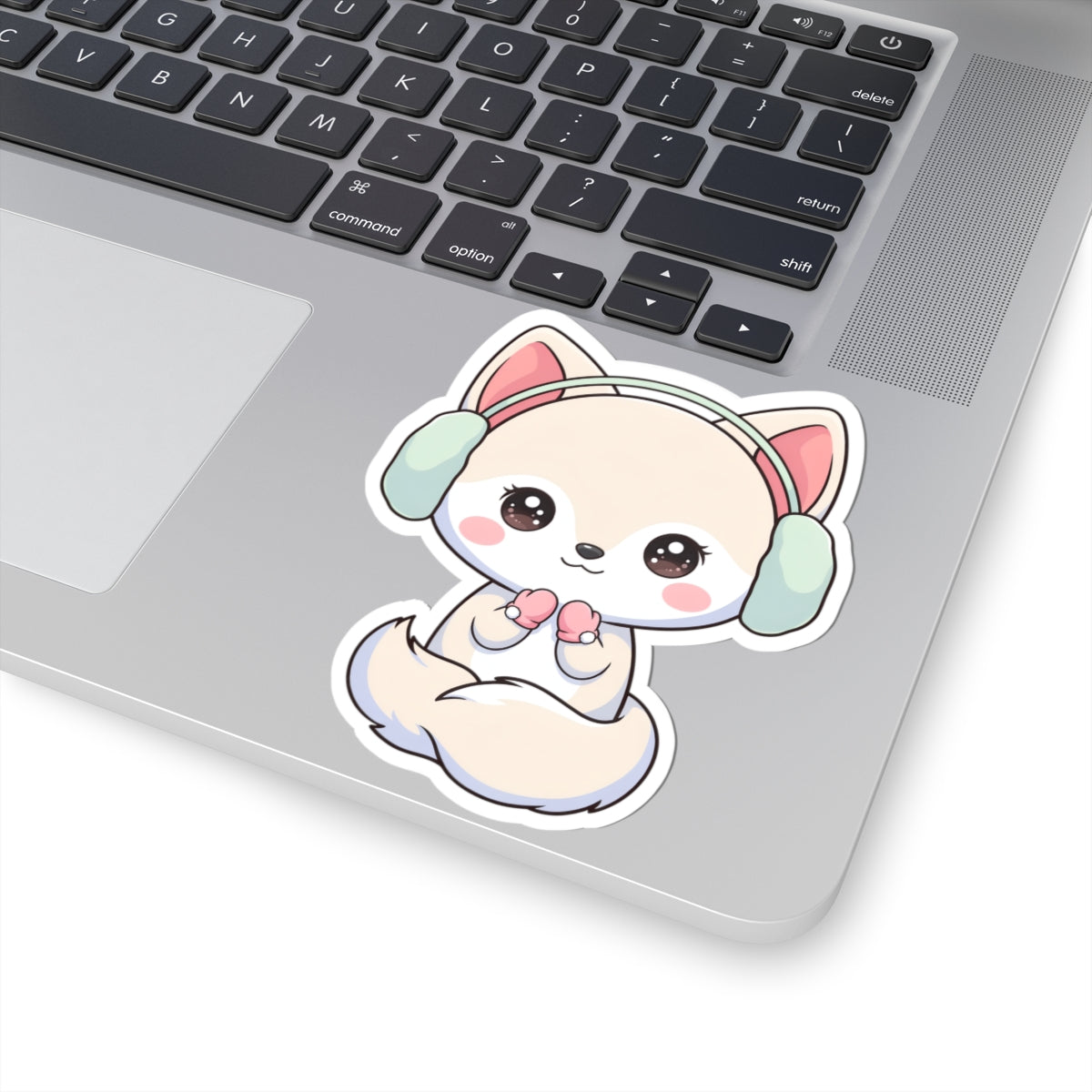 Kawaii Arctic Fox Sticker for Cozy Winter Vibes