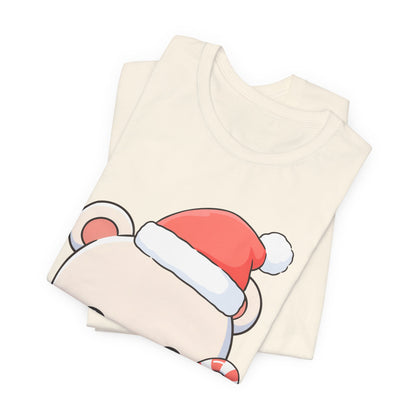 Kawaii Polar Bear Christmas Tee, Cute Holiday Gift