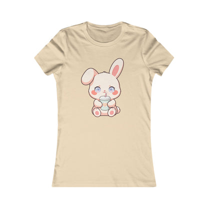 Kawaii Bunny Latte T-Shirt for Cozy Coffee Breaks