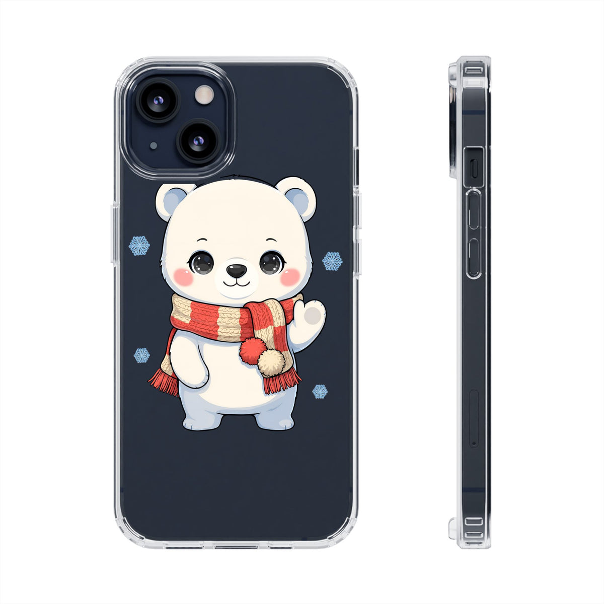 Kawaii Polar Bear Phone Case – Cozy Christmas Cub