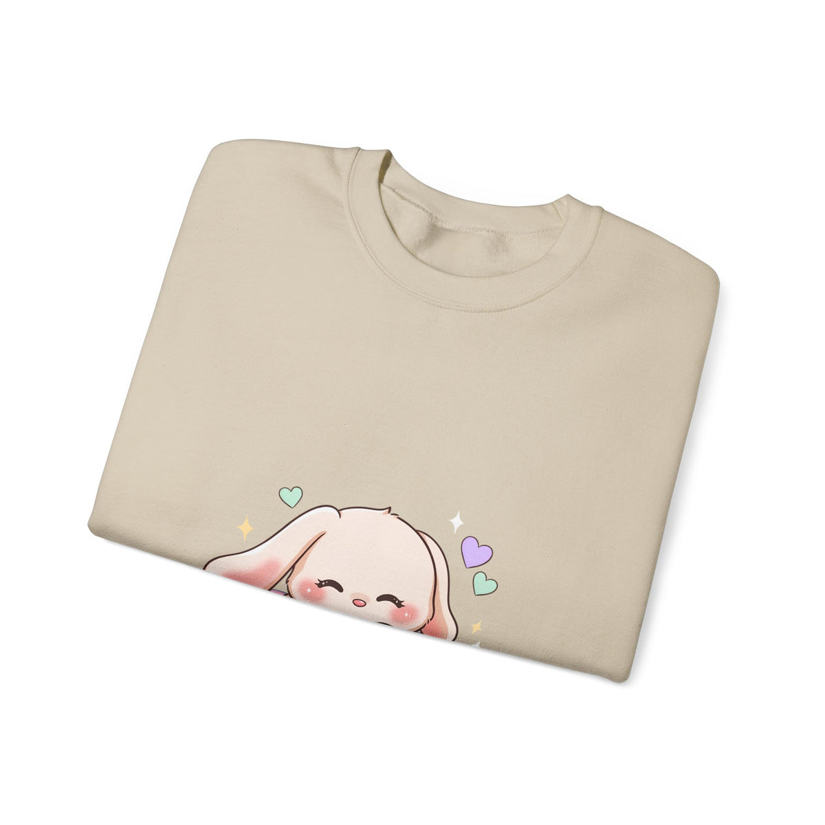 Kawaii Bunny Sweatshirt, Sleeping Cloud Chibi Crewneck