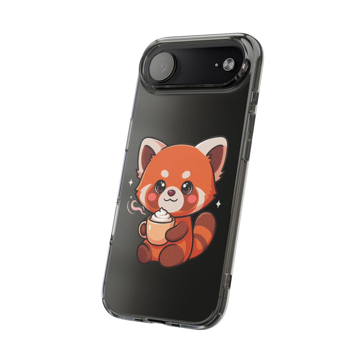 Kawaii Red Panda Phone Case with Latte