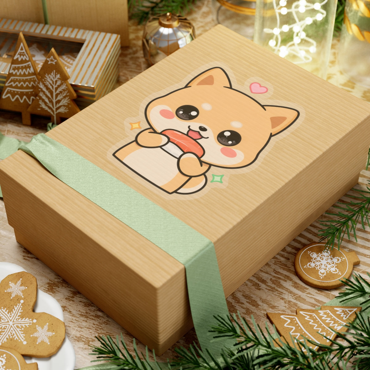 Kawaii Shiba Inu Sushi Sticker for Cute Decor
